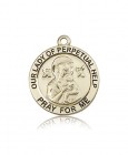 Our Lady of Perpetual Help Medal, 14 Karat Gold