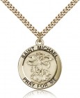 St. Michael the Archangel Medal, Gold Filled