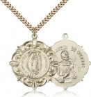 Our Lady of Guadalupe Medal, Gold Filled