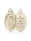 St. Michael Army Medal, 14 Karat Gold