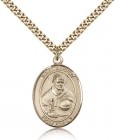 St. Albert the Great Medal, Gold Filled, Large