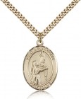 St. Bernadette Medal, Gold Filled, Large