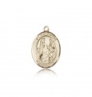 St. Genevieve Medal, 14 Karat Gold, Medium