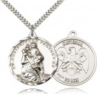 St. Christopher National Guard Medal, Sterling Silver