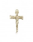 Nail Crucifix Pendant, 14 Karat Gold