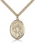 St. Ursula Medal, Gold Filled, Large