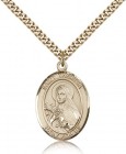 St. Theresa Medal, Gold Filled, Large
