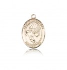 Guardian Angel Basketball Medal, 14 Karat Gold, Medium