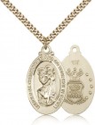 St. Christopher Air Force Medal, Gold Filled