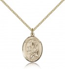 St. Jerome Medal, Gold Filled, Medium