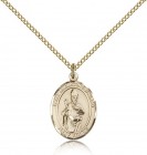 St. Augustine of Hippo Medal, Gold Filled, Medium
