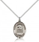 St. Christopher Swimming Medal, Sterling Silver, Medium