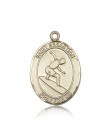 St. Sebastian Surfing Medal, 14 Karat Gold, Large