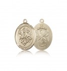 St. George National Guard Medal, 14 Karat Gold, Medium