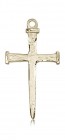 Nail Cross Pendant, 14 Karat Gold
