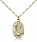 Our Lady of Medugorje Medal, Gold Filled