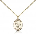 St. Sebastian Hockey Medal, Gold Filled, Medium