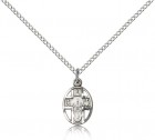 5 Way Cross Chalice Medal, Sterling Silver