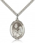 St. Margaret Mary Alacoque Medal, Sterling Silver, Large