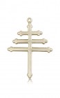 Marionite Cross Pendant, 14 Karat Gold