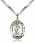 St. Barbara Medal, Sterling Silver, Large