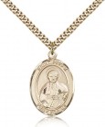 St. Pius X Medal, Gold Filled, Large