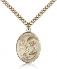 St. Mark the Evangelist Medal, Gold Filled, Large