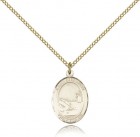 St. Sebastian Fishing Medal, Gold Filled, Medium