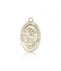 St. Michael the Archangel Medal, 14 Karat Gold