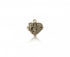 Heart of Jesus Cross Pendant, 14 Karat Gold