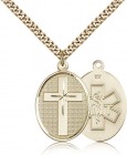 EMT Cross Pendant, Gold Filled