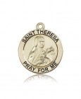 St. Theresa Medal, 14 Karat Gold