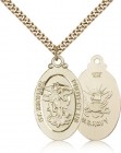 St. Michael Navy Medal, Gold Filled