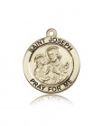 St. Joseph Medal, 14 Karat Gold