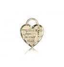 Bridesmaid Heart Medal, 14 Karat Gold
