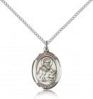 St. Isidore of Seville Medal, Sterling Silver, Medium
