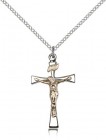 Maltese Crucifix Pendant, Two-Tone