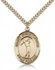 St. Christopher Golf Medal, Gold Filled, Large