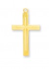 Cross Necklace, 16 Karat Gold Over Sterling Silver with Chain