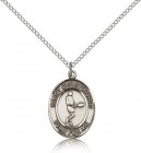 St. Christopher Tennis Medal, Sterling Silver, Medium
