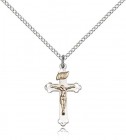 Crucifix Pendant, Two-Tone