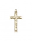 Crucifix Pendant, 14 Karat Gold