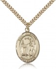 St. Valentine of Rome Medal, Gold Filled, Large