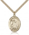St. Bridget of Sweden Medal, Gold Filled, Large