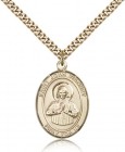 St. John Vianney Medal, Gold Filled, Large
