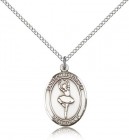 St. Christopher Dance Medal, Sterling Silver, Medium