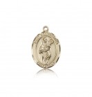 St. Scholastica Medal, 14 Karat Gold, Medium