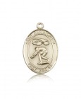 St. Christopher Swimming Medal, 14 Karat Gold, Large