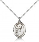 St. Aidan of Lindesfarne Medal, Sterling Silver, Medium