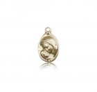 Madonna and Child Medal, 14 Karat Gold